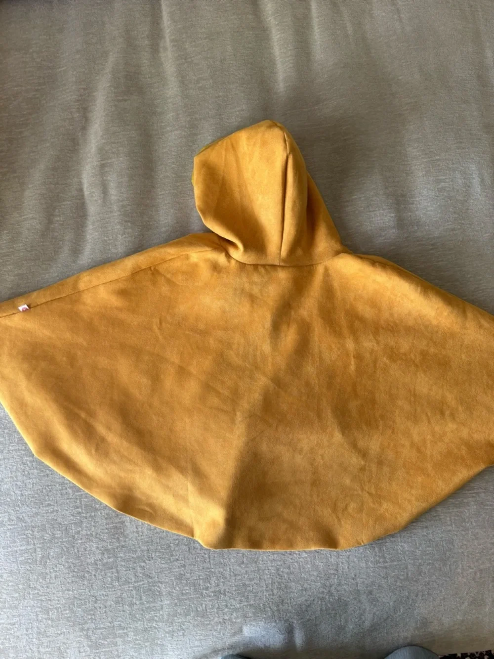 Peppermint Girls Mustard Hooded Shrug Cape Coat Poncho 11-12Y Button Front Boho - Picture 8 of 9